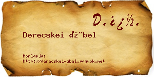 Derecskei Ábel névjegykártya