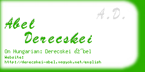 abel derecskei business card